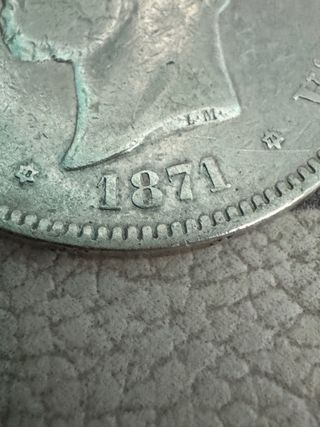 5 Pesetas 1871 *18 *74 