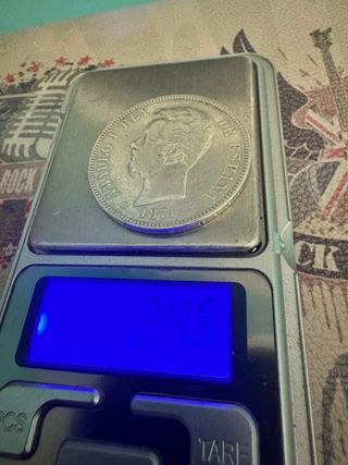 5 Pesetas 1871 *18 *74 