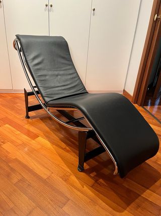 Chaise Longue LC4 Le Corbusier Pelle Nera