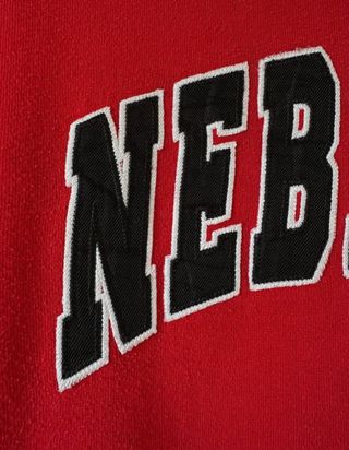 Sudadera universitaria vintage oversize  Nebraska