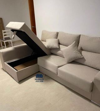 Sofás chaise longue 2 puff + 2 cojines