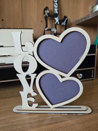 Portafoto legno LOVE cuore