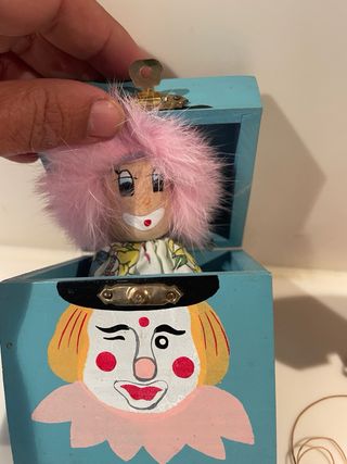 giocattoli di legno vintage cavallo e  clown