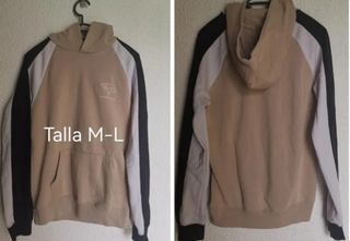 Sudadera Hollister Beige y Negra Talla M