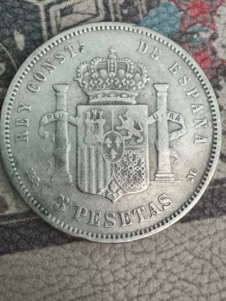 5 Pesetas 1885 *18 *86 