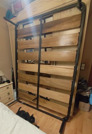 Somier 135cm Metal y Madera
