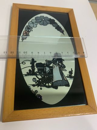 Specchio vintage con cornice in legno