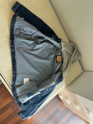 Chaqueta Vaquera con Capucha Pull&Bear Azul
