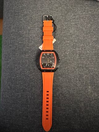 Reloj Deportivo Digital Hombre Negro Naranja