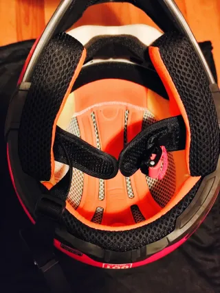 Casco Moto Enduro/Quad Rojo con Gafas
