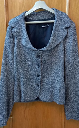 Chaqueta entallada Blanco gris mujer