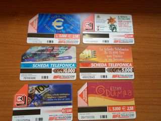 6 Schede Telefoniche Telecom Italia
