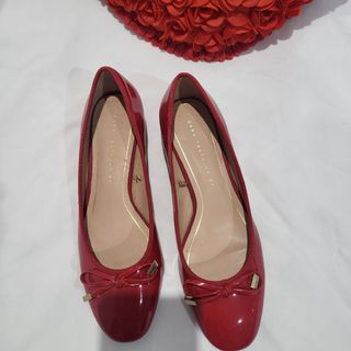 Zapatos Zara Charol Rojo Talla 37