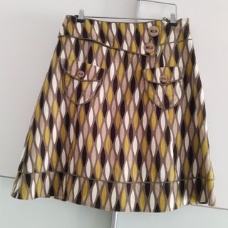 Falda vintage estampado geométrico