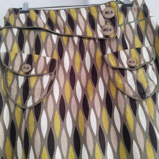 Falda vintage estampado geométrico