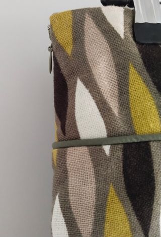 Falda vintage estampado geométrico