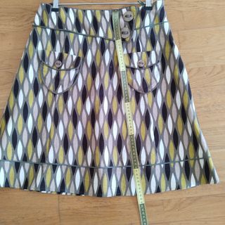 Falda vintage estampado geométrico