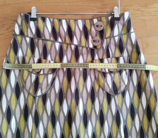 Falda vintage estampado geométrico