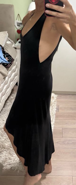 Vestido largo Zara negro