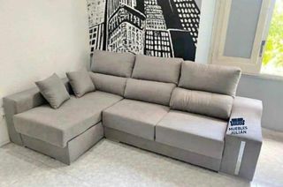 Sofás chaise longue 2 puff + 2 cojines