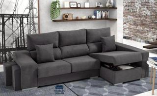 Sofás chaise longue 2 puff + 2 cojines