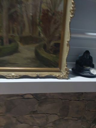 Cuadro decorativo paisaje jardín