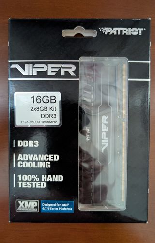 Memoria RAM Patriot Viper DDR3 2x8GB 1866MHZ CL30.