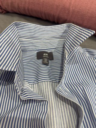 Camisa H&M Rayas Azul y Blanco Talla M