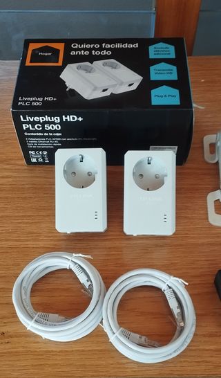 KIT PLC TP-LINK + ROUTER NETGEAR 4 PUERTOS