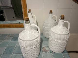 Garrafones de cristal con corcho (4 unidades).