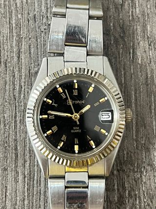 Reloj Kronos Mujer Negro y Dorado