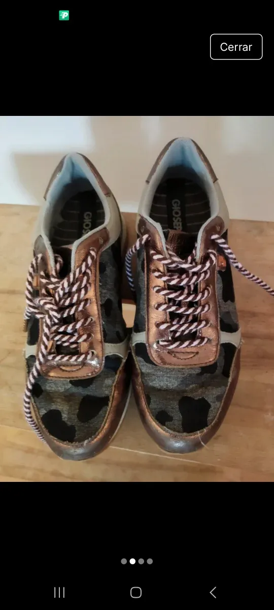 Zapatillas Giossepo Talla 36 Doradas/Multicolor