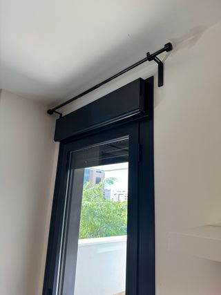 Barra Cortina Extensible Ikea Negra