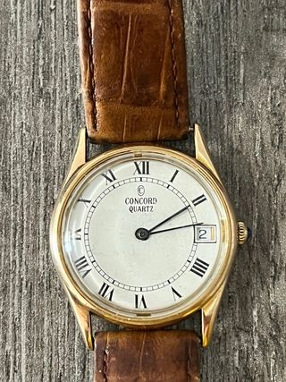 Reloj Concord Vintage Oro y Marrón