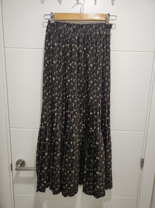 Falda larga estampada floral