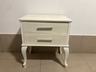 Mesita de noche vintage madera