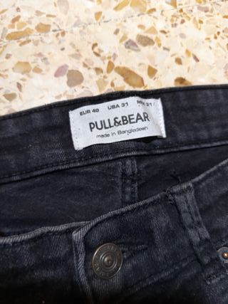 Pantalón vaquero negro Pull&Bear hombre
