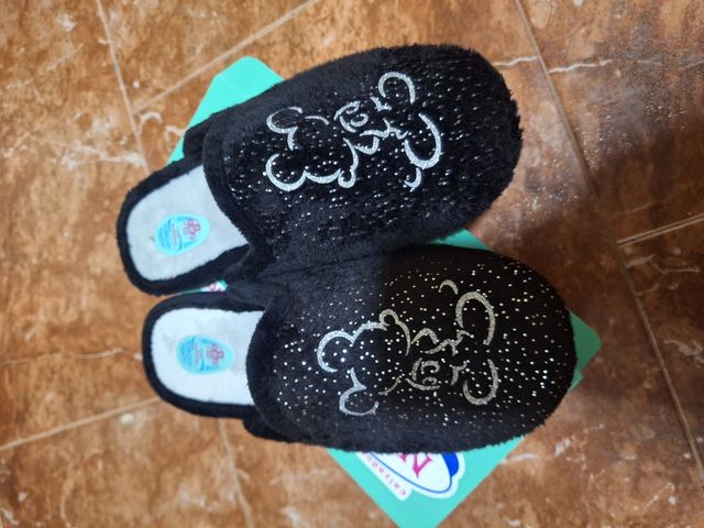 Zapatillas Casa Mickey Mouse Negras Talla 39