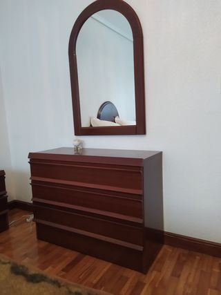 Dormitorio completo madera oscura