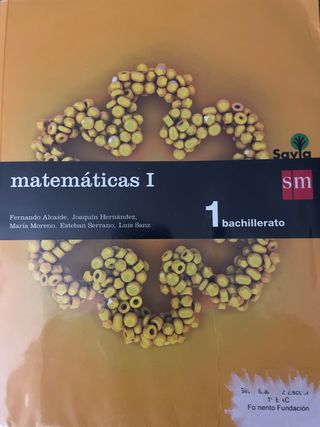 Matemáticas I. 1 Bachillerato. Savia
