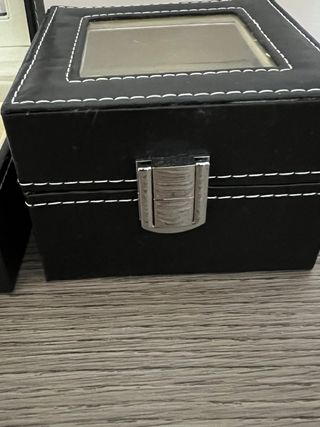 Set 3 cofanetti porta orologi con coperchio