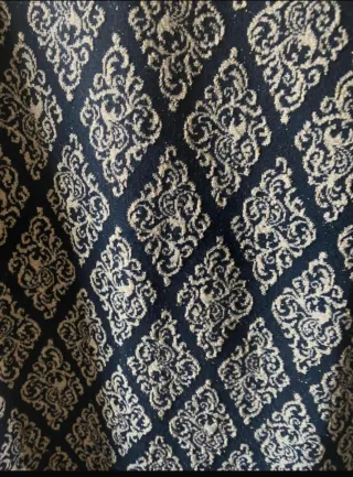 Vestito Zara fantasia rombi blu e oro
