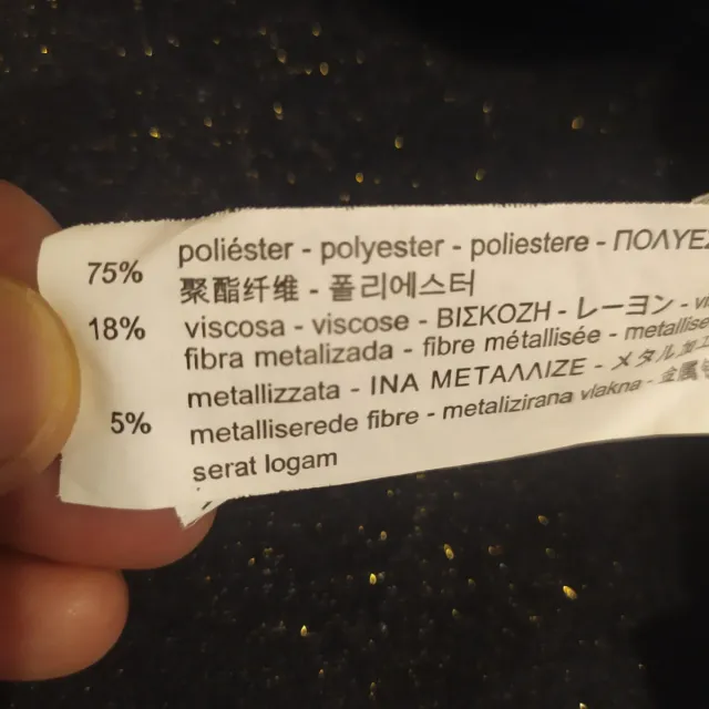 Vestito Zara fantasia rombi blu e oro