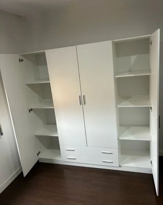 Armario blanco modular con cajones