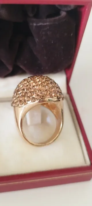 Anello Max Mara donna oro e marrone