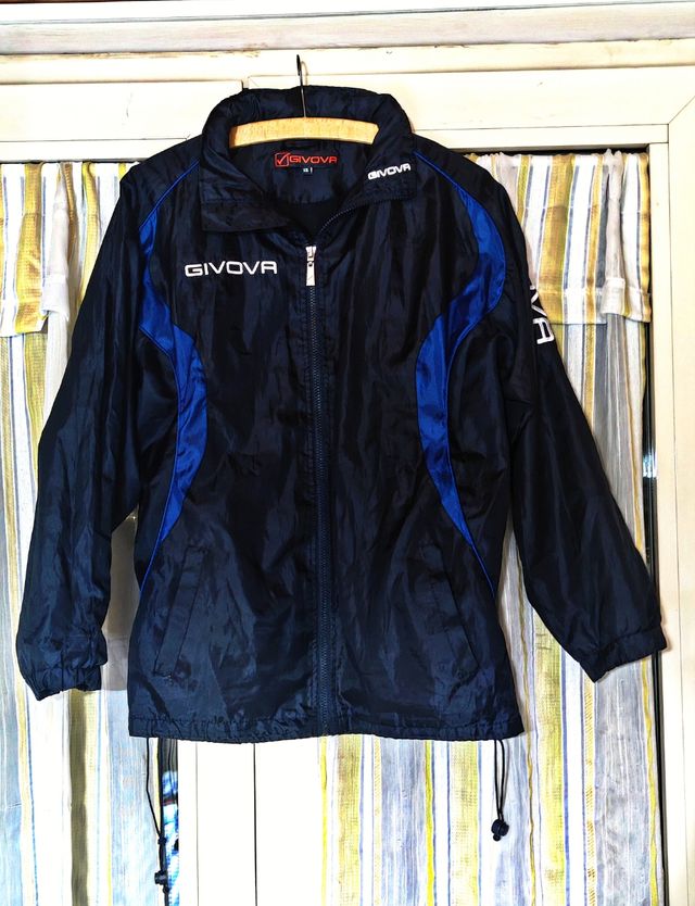 Giacca a vento Givova nera e blu