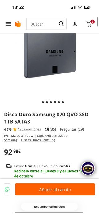 Samsung 870 QVO SSD 1TB SATA 3