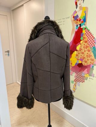 Chaqueta de ante con pelo