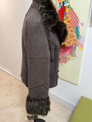 Chaqueta de ante con pelo