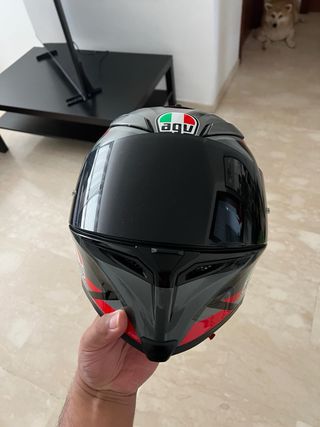 Casco AGV Negro Rojo Talla L